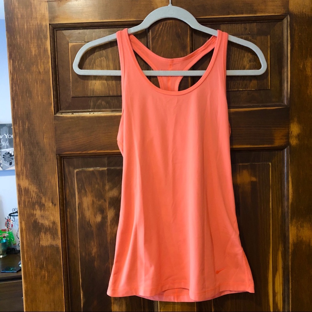 Nike Dri-Fit Coral Pink Athletic Tank Top